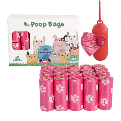 Dispenser per sacchetti di rifiuti per cani compostabile biodegradabile con logo stampato