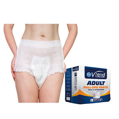 Pantaloni da pannolino per adulti monouso in tessuto non tessuto morbido per anziani Assorbimento di superficie secca morbido e traspirante