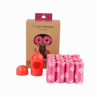 Dispenser per sacchetti di rifiuti per cani compostabile biodegradabile con logo stampato