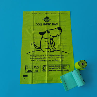 Busta di cacca per cani a base di amido di mais stampata su misura Busta di cacca per cani ecologica Busta di cacca per cani profumata compostabile