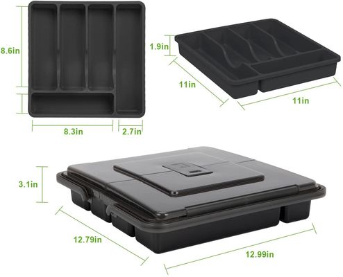 Ottimizza il tuo cassetto della cucina con un vassoio per posate e un portaposate portatile
