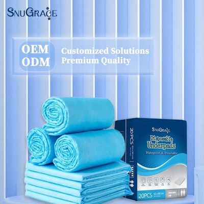 3 Second Absorbent Incontinence Pads per adulti SnuGrace Underpads stampati usa e getta