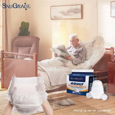 Campioni gratuiti SnuGrace adult diaper pull up pantaloni per anziani ospedale ultra spessa