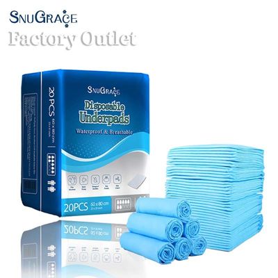 Assorbente per incontinenza usa e getta per adulti SnuGrace Leak Guard 60*90 Campione gratuito di disegno stampato