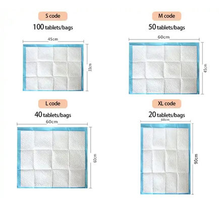 Cori di campione gratuito 6Ply cuscinetti da letto usa e getta Super assorbente sotto cuscinetto per adulti sotto cuscinetto