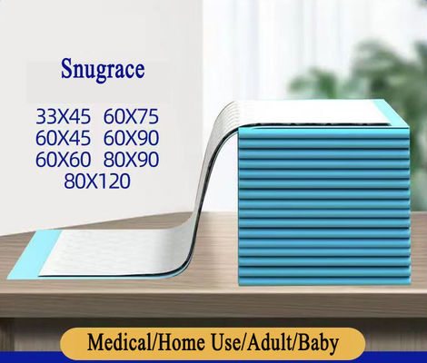 Prodotto sanitario Pulpa di pellicola SAP Tessuto non tessuto Tissue PE Backfilm Underpad 60*90 Cm