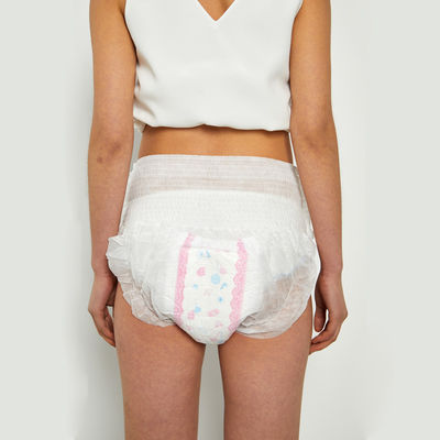 Pantaloni per la maternità e mestruazione con lenzuolo superiore non tessuto morbido e cintura regolabile