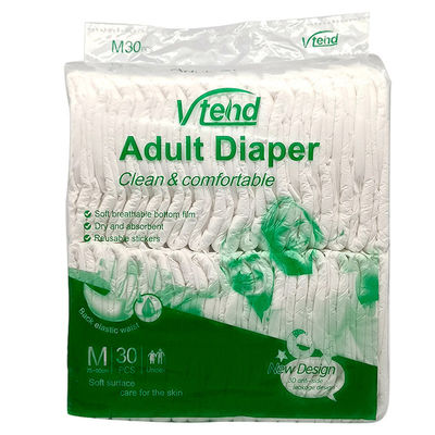 Pantaloni da pannolino per adulti usa e getta regolabili con materiale di cotone ad assorbimento ultra spesso
